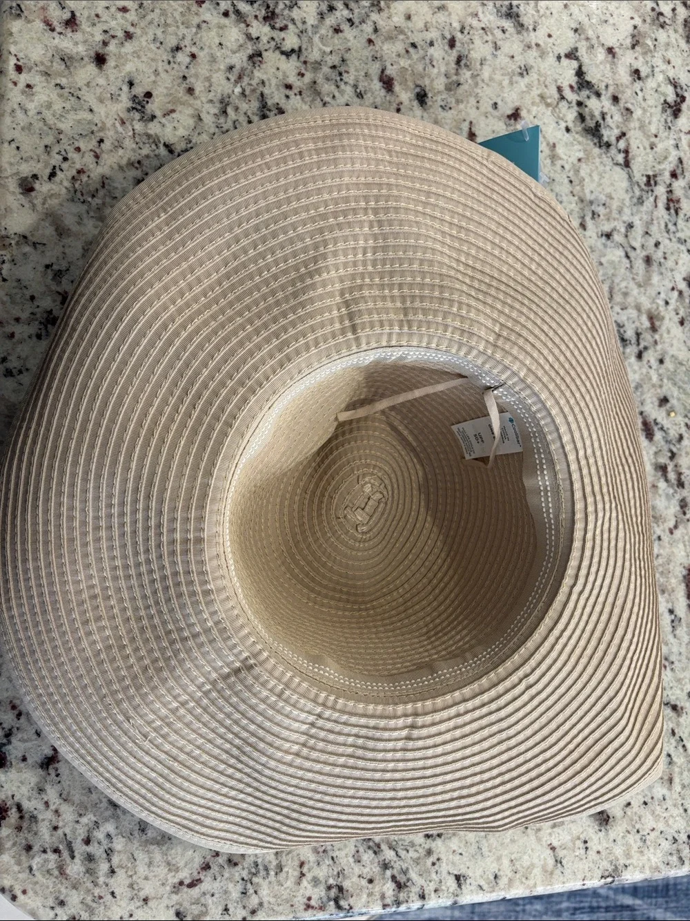 Coolibar Wide-Brim Sun Hat in Light Beige